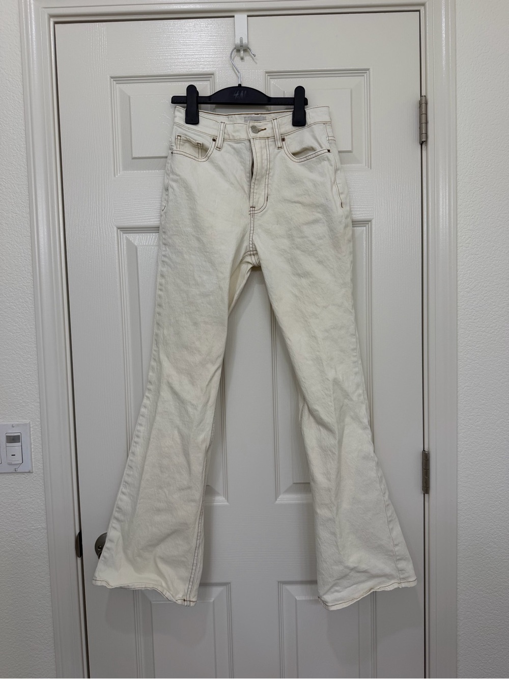 PacSun Off-White Bootcut High-Rise Jeans